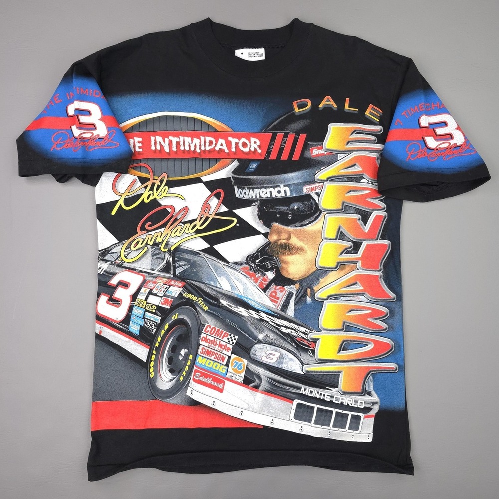 Vintage Dale Earnhardt Shirt Mens Medium NASCAR Racing AOP Graphic Chase 90s